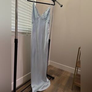New With Tags, Hello Molly Blue Satin Maxi Dress Size xL